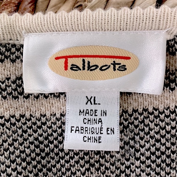 Talbots Cotton Fair Isle Cardigan - Picture 8 of 9